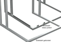 Akante Alicia Beistelltisch 50x50 Edelstahl gebürstet