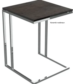Akante Alicia Beistelltisch 50x50 Edelstahl gebürstet