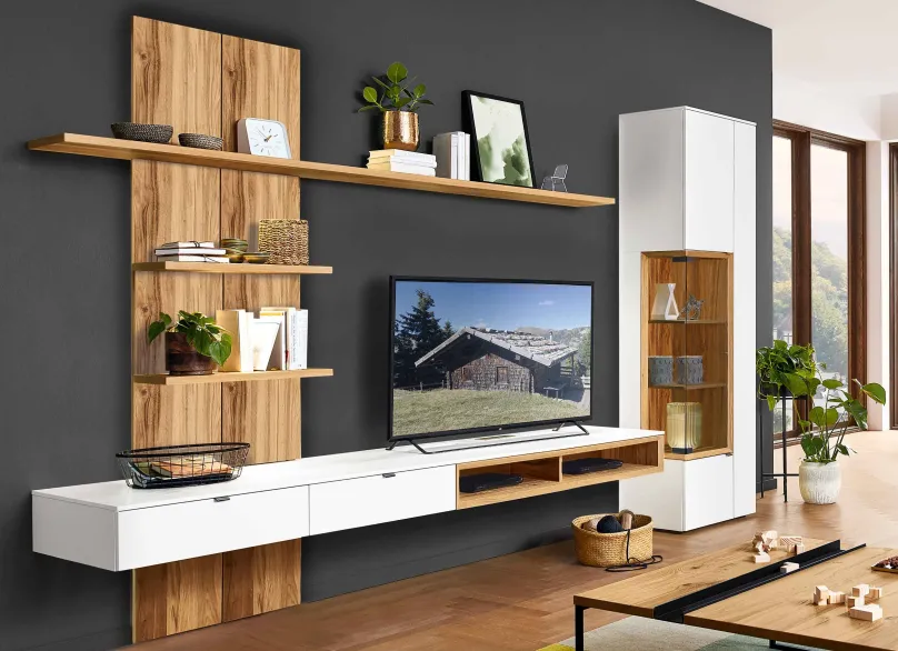 Venjakob Andiamo Home Wohnwand weiß modern hochwertig Discount