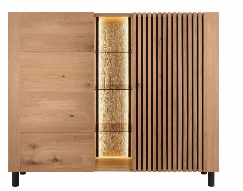 TPT Möbel Ascona Highboard Holz modern Hot