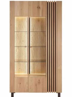 TPT Möbel Ascona Vitrinenschrank Holz modern Clearance