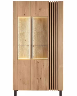 TPT Möbel Ascona Vitrinenschrank Holz modern Clearance