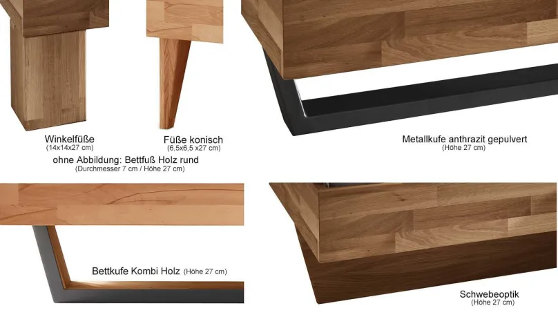 Forestales Astoria Massivholzbett 180x200 Clearance
