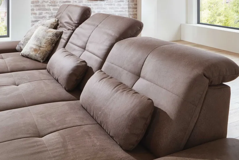 Megapol Atlantis Sofa mit Sitztiefenverstellung Hot
