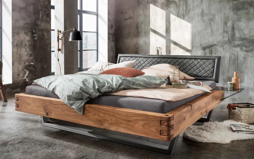 TPT Möbel Balkenbett 820 wildeiche Discount