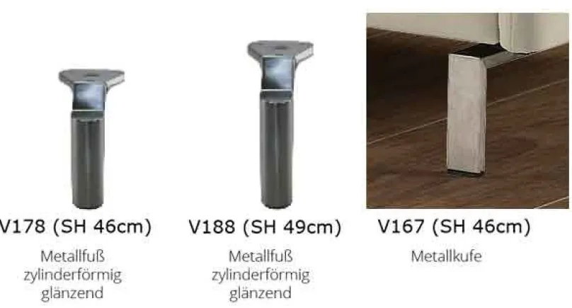 Leu Swiss Belen Ledercouch 3-Sitzer
