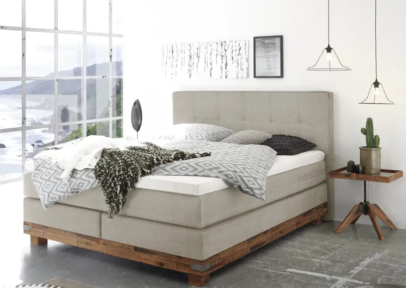 Hasena Boston Boxspringbett mit Holzrahmen Hot