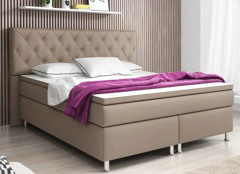 mkpreis Boxspringbett mit hohem Kopfteil Outlet