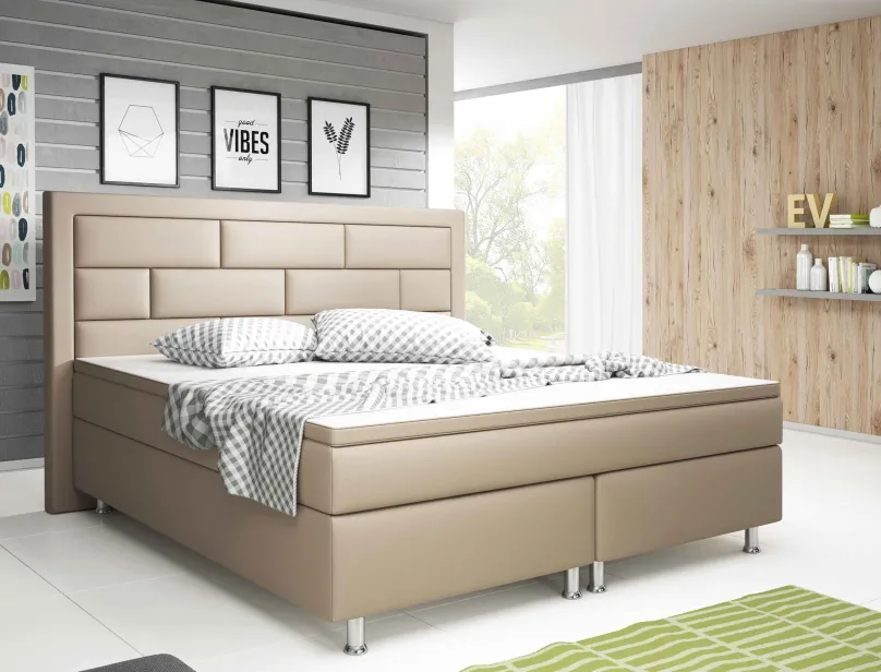 mkpreis Boxspringbett mit hohem Kopfteil Outlet