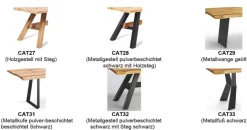 Schösswender Möbel Carbonara Holztisch mit Baumkante Sale