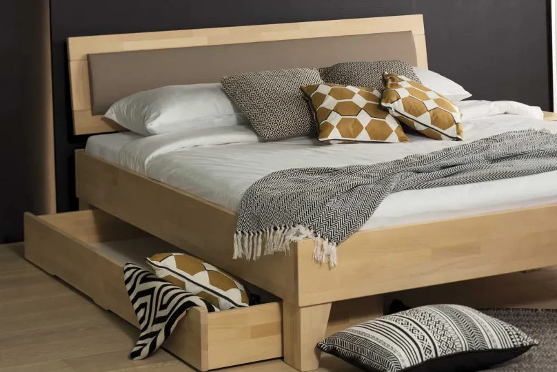 Dico Möbel Classic 388 Holzbett mit gepolstertem Kopfteil Online