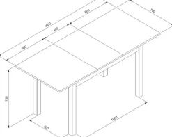 möbelmeile24 Columbia günstiger Küchentisch weiß ausziehbar Discount