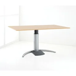 ConSet Schreibtisch 120x80 cm Säule höhenverstellbar Discount