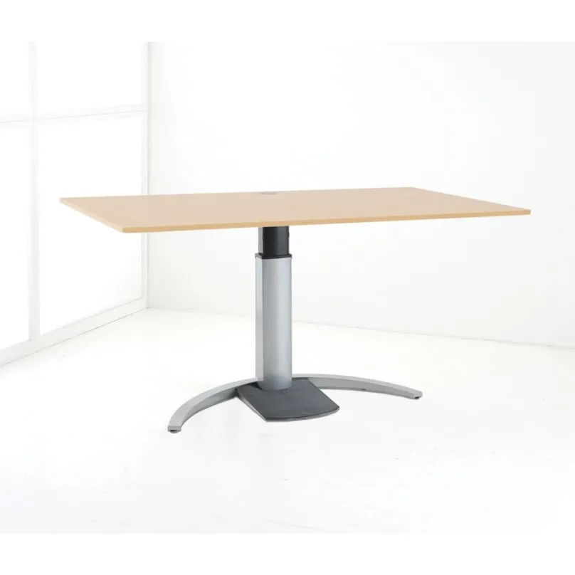 ConSet Schreibtisch 120x80 cm Säule höhenverstellbar Discount