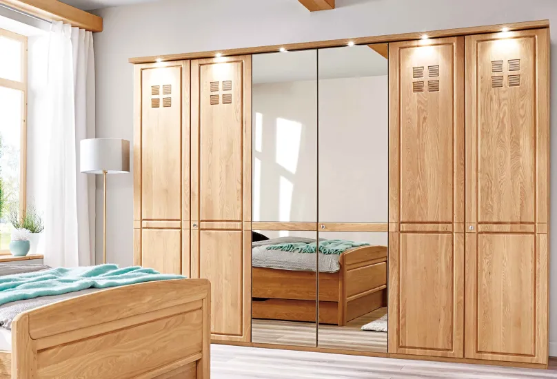 Wiemann Möbel Cortina Kleiderschrank eiche mit Spiegel Outlet