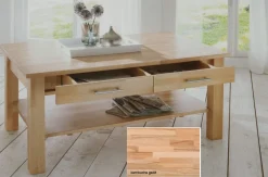 Dico Möbel Couchtisch buche mit Schubladen Hot