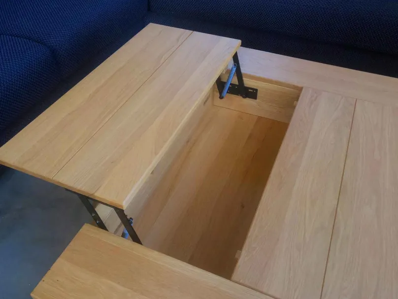 Quadrato Couchtisch Holz mit Stauraum Outlet