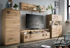 TPT Möbel Davos Wohnkombination eiche Discount