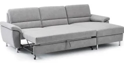 Dietsch Polstermöbel GmbH Dietsch Onyx Schlafsofa mit Ottomane in vielen Farben
