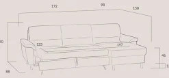 Dietsch Polstermöbel GmbH Dietsch Onyx Schlafsofa mit Ottomane in vielen Farben