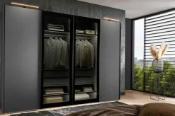 Wiemann Möbel Dubai Kleiderschrank Glas durchsichtig Outlet