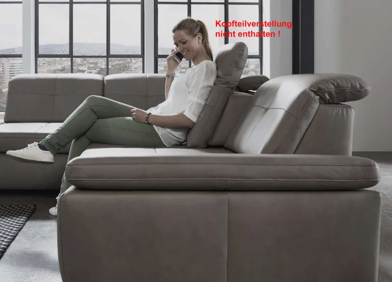 Polinova Ecksofa mit Sitztiefenverstellung Outlet