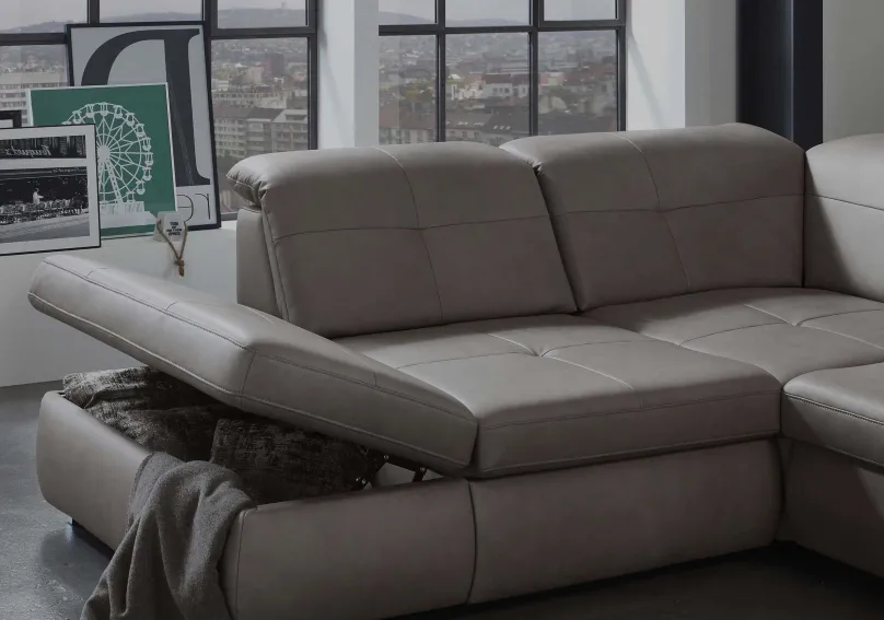 Polinova Ecksofa mit Sitztiefenverstellung Outlet