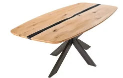 TPT Möbel Esszimmertisch oval Holz