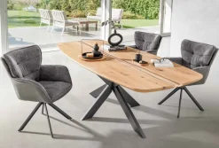 TPT Möbel Esszimmertisch oval Holz