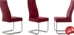 Standard Furniture Freischwinger rot Kunstleder Hot