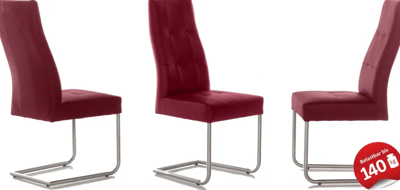 Standard Furniture Freischwinger rot Kunstleder Hot