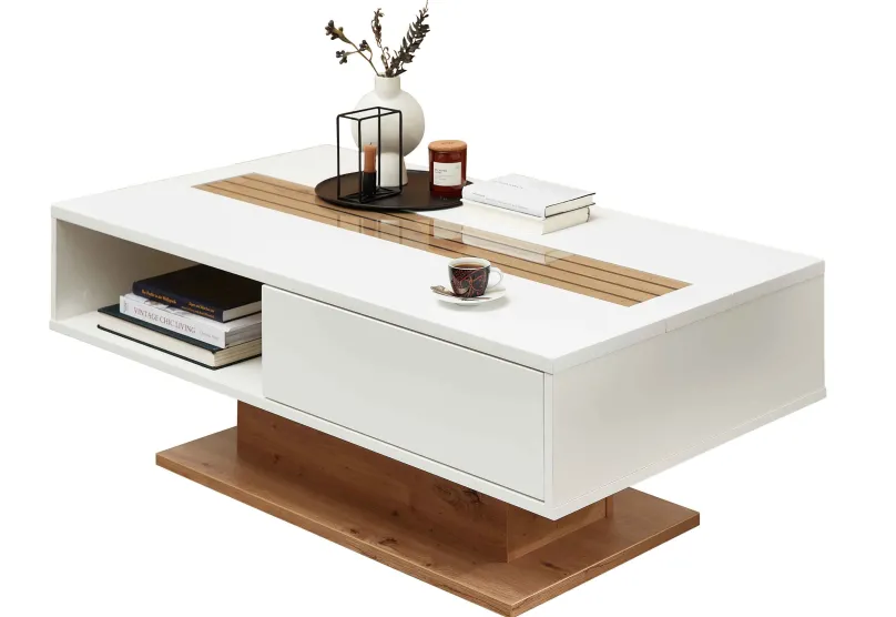 Wohn-Concept GmbH Fresno Couchtisch weiß eiche