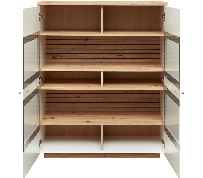 Wohn-Concept GmbH Fresno Highboard weiß eiche Best