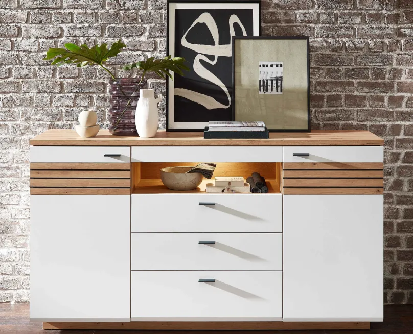 Wohn-Concept GmbH Fresno Sideboard weiß eiche Best