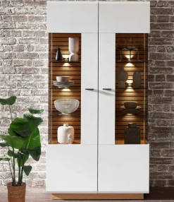 Wohn-Concept GmbH Fresno Vitrinenschrank weiß modern