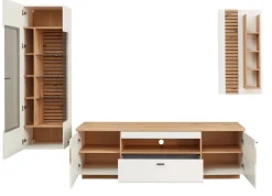 Wohn-Concept GmbH Fresno Wohnwand weiß eiche Sale