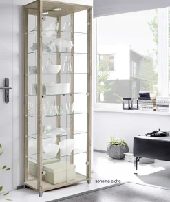mkpreis Glas Vitrine Holz verschiedene Farben