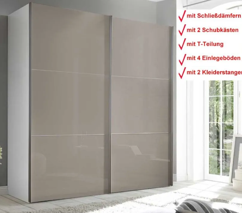 Staud Möbel GmbH & Co.KG Includo Glas Schwebetürenschrank New