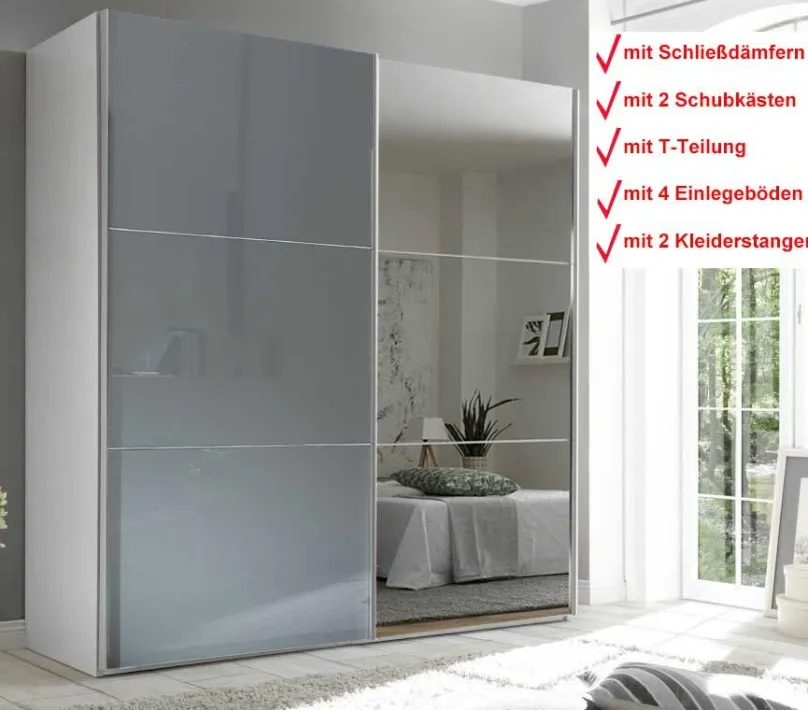 Staud Möbel GmbH & Co.KG Includo Glas Schwebetürenschrank New