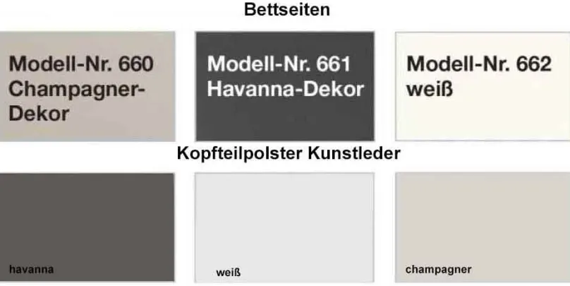 Wiemann Möbel Kansas Bett mit Polsterkopfteil Outlet
