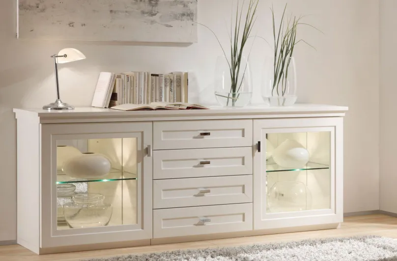 Wehrsdorfer Kent Sideboard mit Vitrine Discount