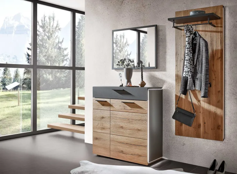 Schröder Wohnmöbel Kitzalm Garderobe eiche/anthrazit Best