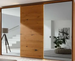 Staud Möbel GmbH & Co.KG Kleiderschrank wildeiche mit Spiegel New