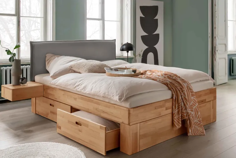 TPT Möbel Los Angeles Holzbett mit Stauraum Hot