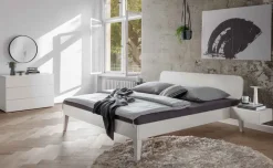 TPT Möbel Los Angeles weißes Massivholzbett Hot