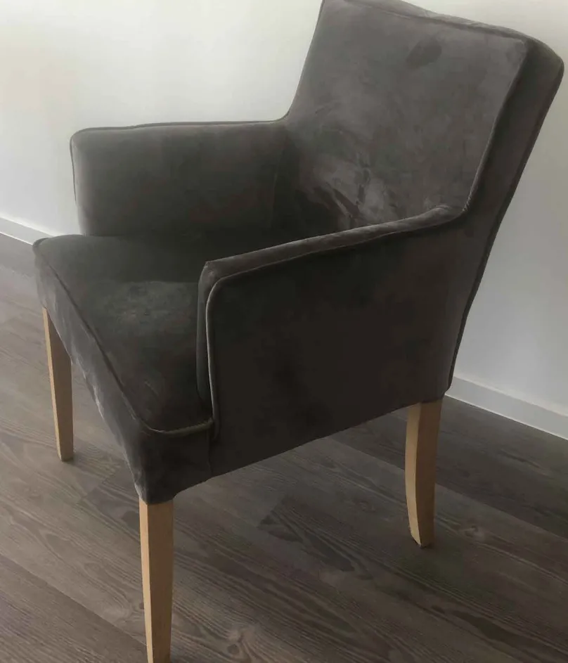 Quadrato Loungesessel Samt grau