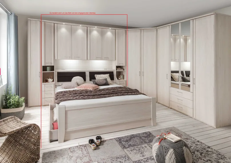 Wiemann Möbel Luxor Bett mit Überbau Clearance