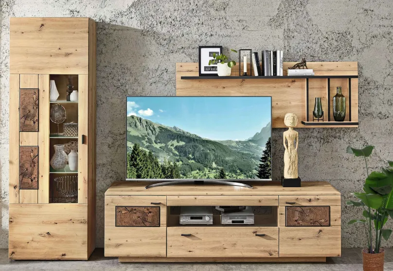 Wohn-Concept GmbH Madera Wohnwand eiche artisan New