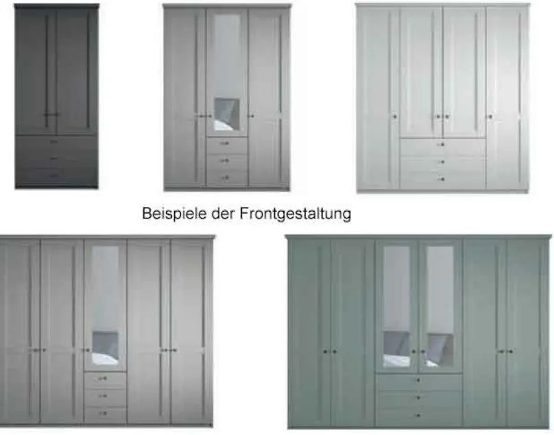 Wiemann Möbel Marlow Kleiderschrank mit Spiegel und Schubladen New