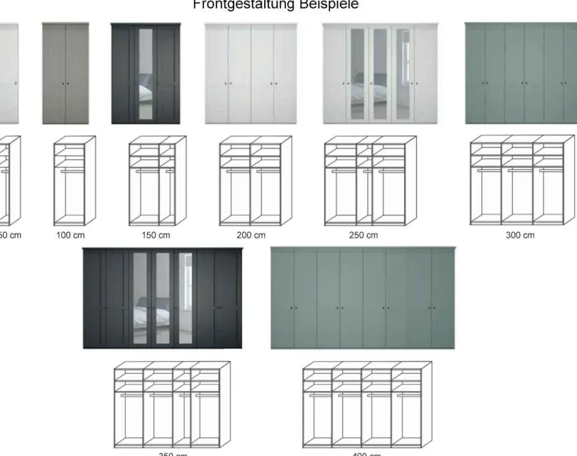 Wiemann Möbel Marlow Landhaus Kleiderschrank mit Spiegel New